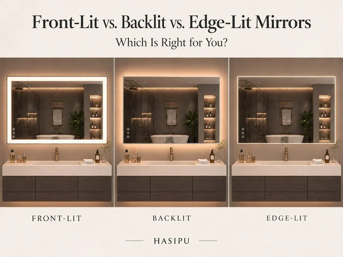 Front-Lit vs. Backlit vs. Edge-Lit Mirrors: Which Is Right for You?