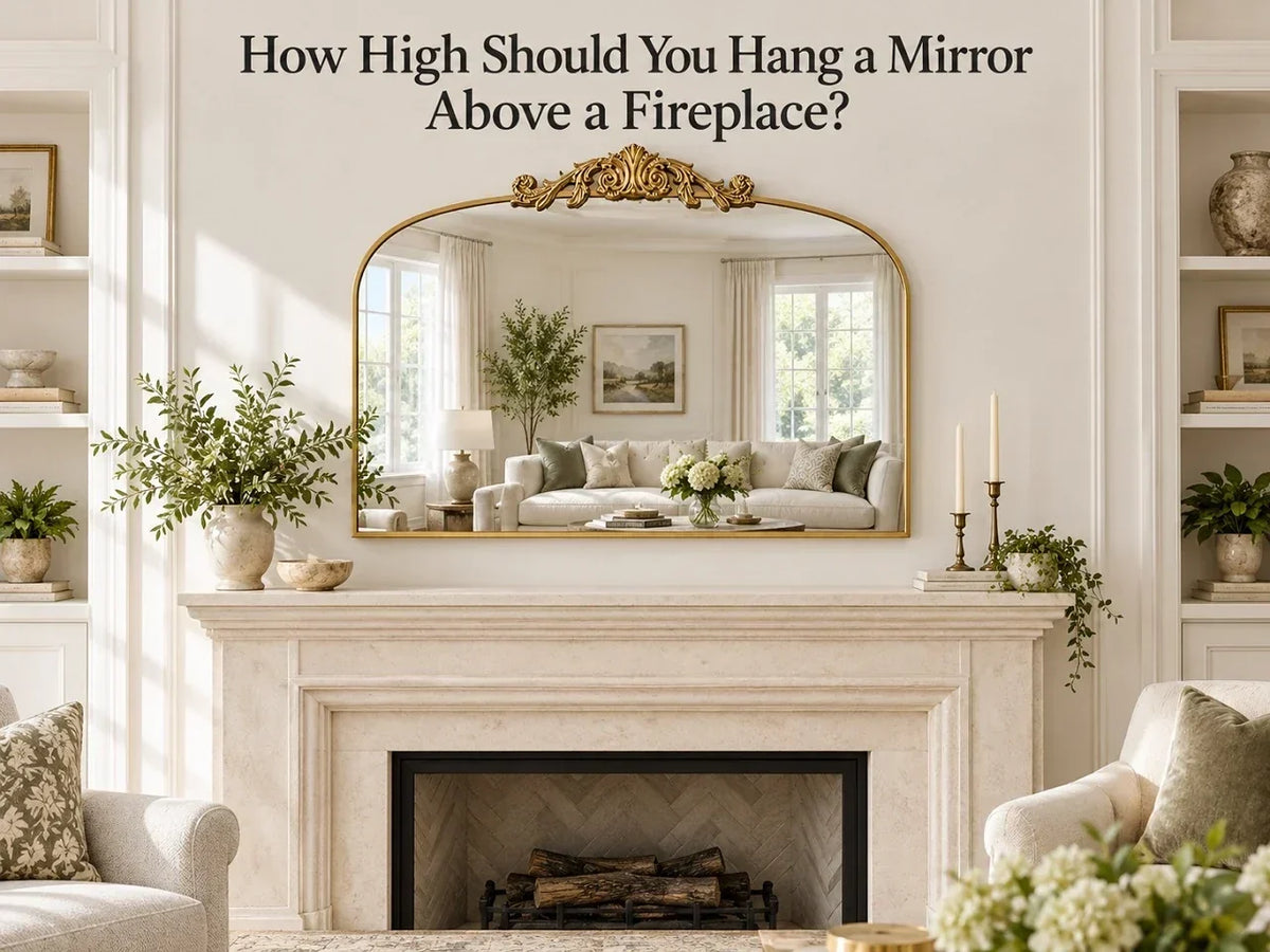 How High Should You Hang a Mirror Above a Fireplace?