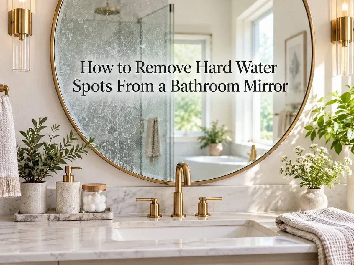 How to Remove Hard Water Spots From a Bathroom Mirror