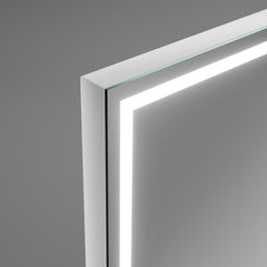 HASIPU Full Length Mirror with Light, Standing Mirror, Tempered Glass, White