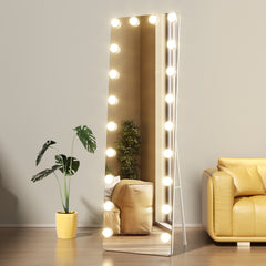 HASIPU Hollywood Full Body Mirrors with Bulbs, Wall Mounted Full Length Mirror with Lights