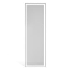 HASIPU Full Length Mirror with Light, Standing Mirror, Tempered Glass, White