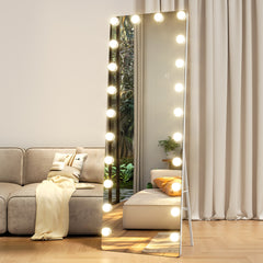 HASIPU Hollywood Full Body Mirrors with Bulbs, Wall Mounted Full Length Mirror with Lights