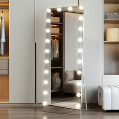 HASIPU Hollywood Full Body Mirrors with Bulbs, Wall Mounted Full Length Mirror with Lights