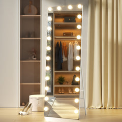 HASIPU Hollywood Full Body Mirrors with Bulbs, Wall Mounted Full Length Mirror with Lights