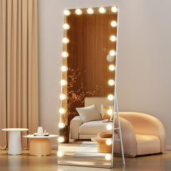 HASIPU Hollywood Full Body Mirrors with Bulbs, Wall Mounted Full Length Mirror with Lights
