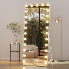 HASIPU Hollywood Full Body Mirrors with Bulbs, Wall Mounted Full Length Mirror with Lights
