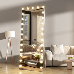 HASIPU Hollywood Full Body Mirrors with Bulbs, Wall Mounted Full Length Mirror with Lights