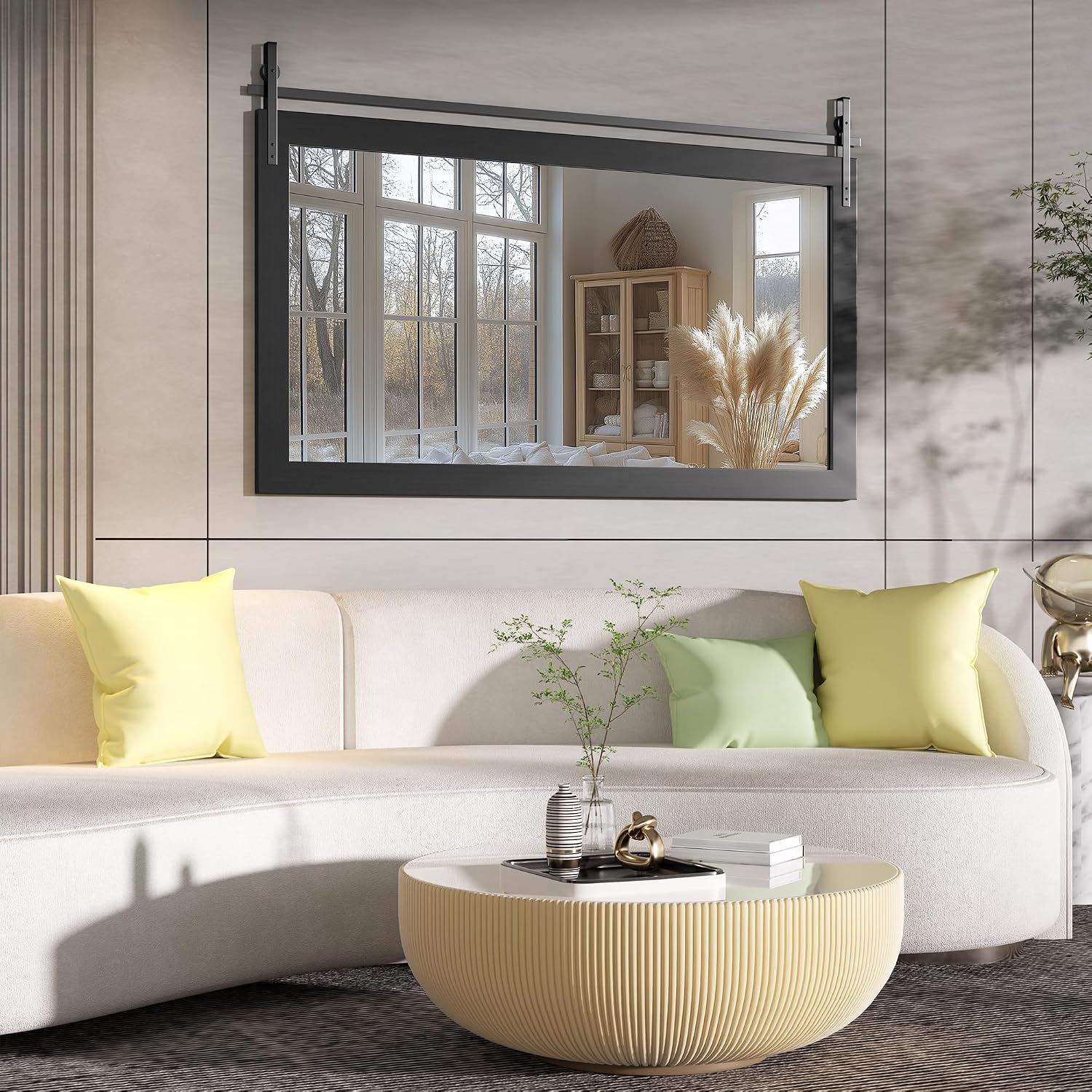 Hasipu Wood Framed Bathroom Mirror KM-Farm