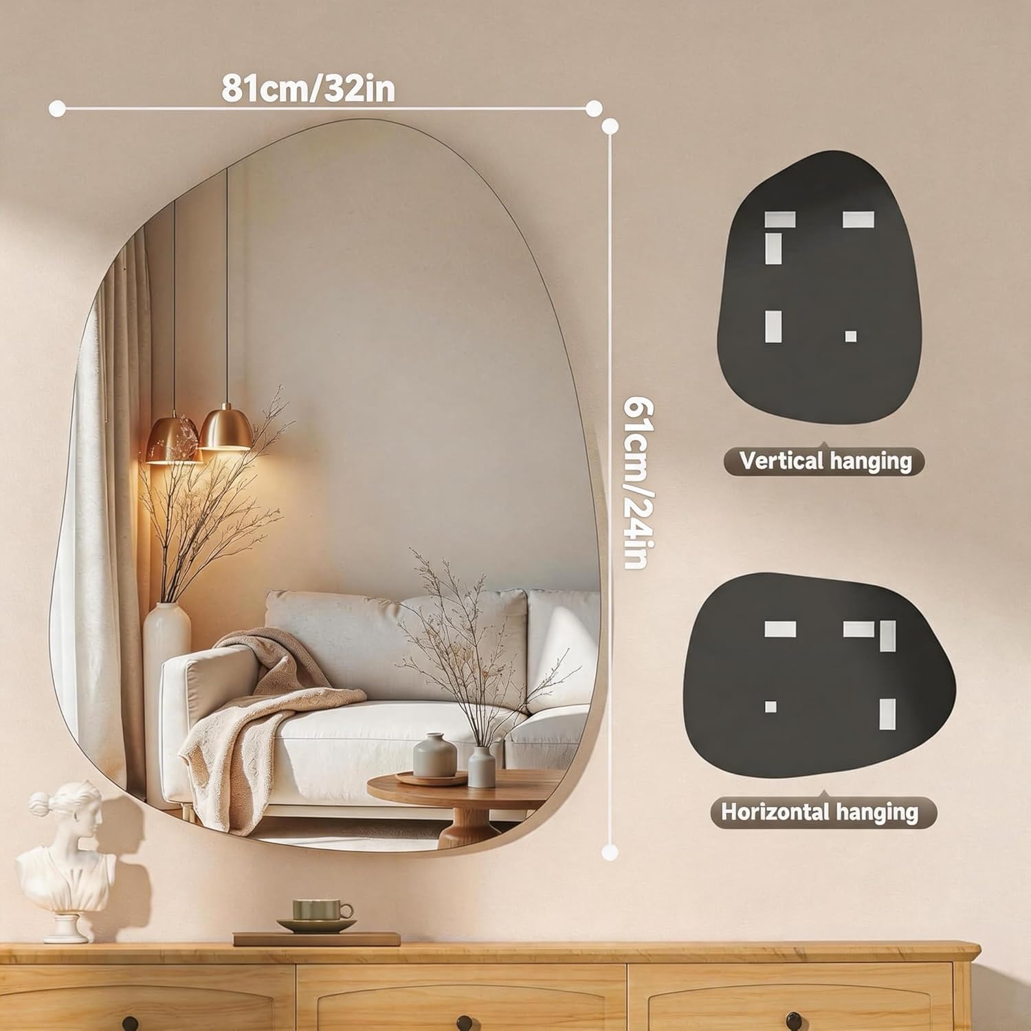 Hasipu Irregular Decorative Mirror KM-BGZ6181
