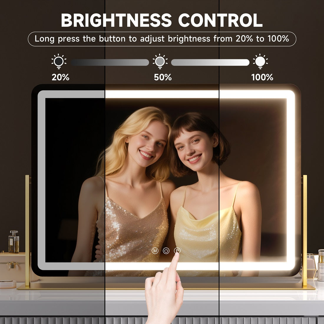 Hasipu LED Makeup Mirror, Vanity Mirror with Lights ZBW9001S