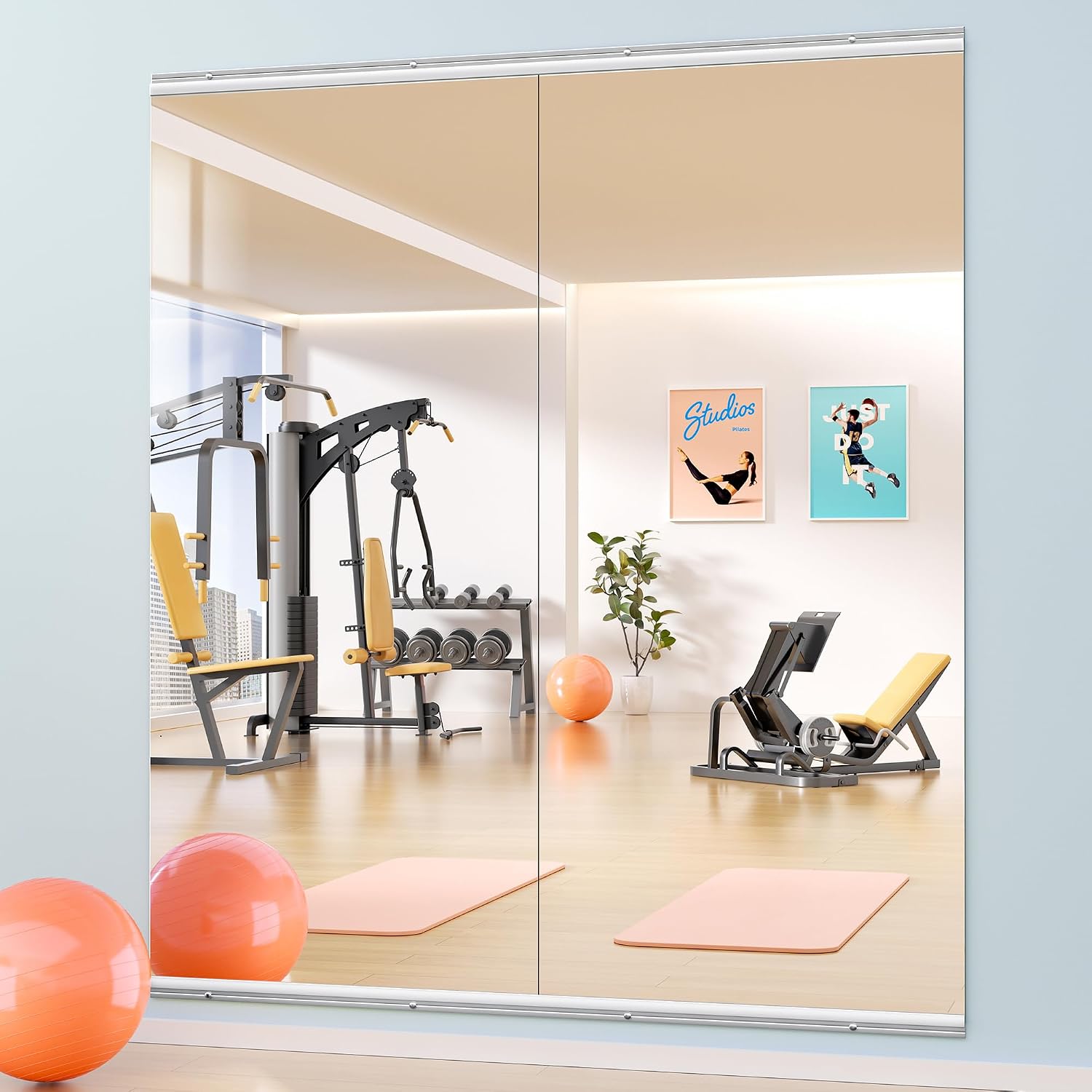 Hasipu Large Frameless Yoga Mirror KM-YOGA-R