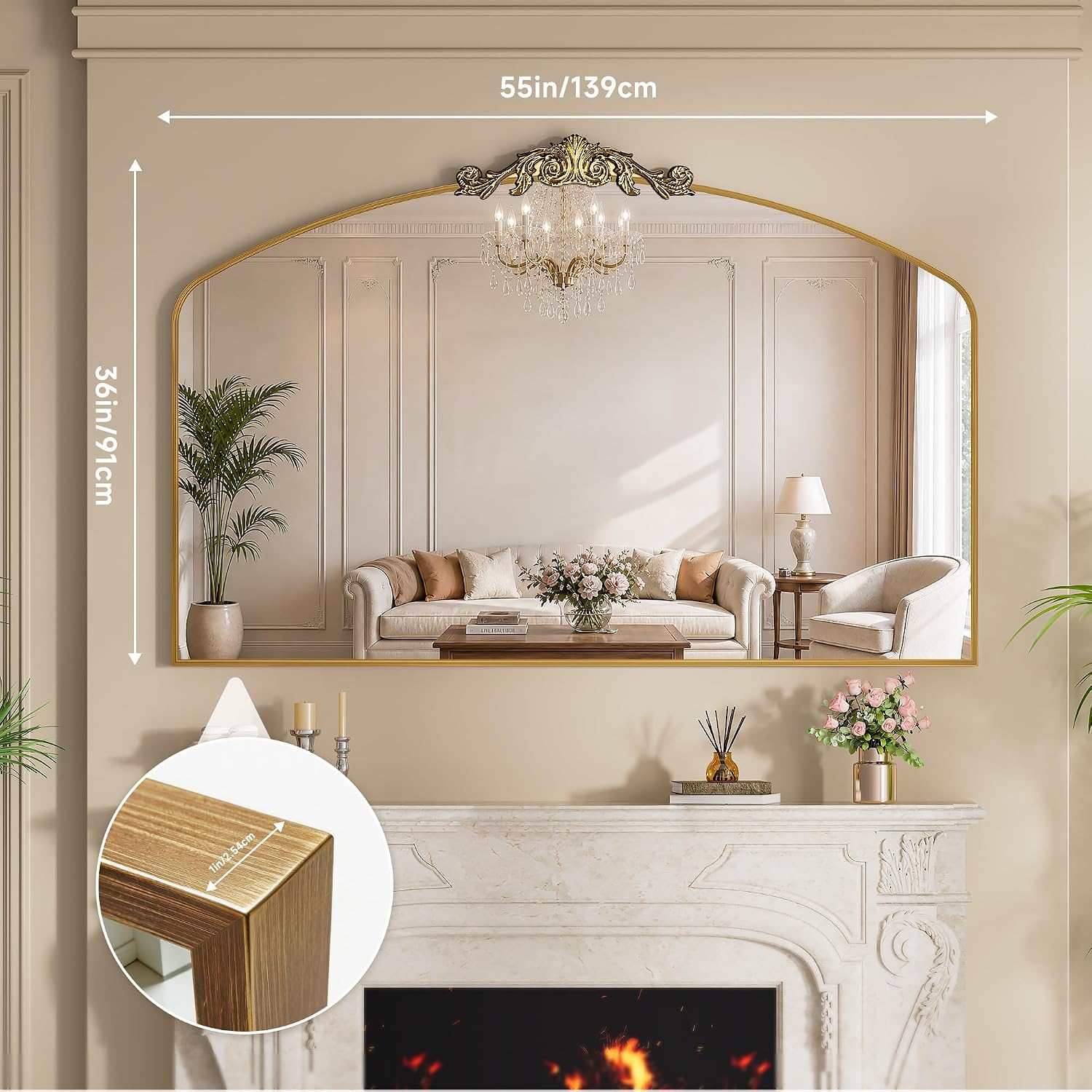 Hasipu Gold Vintage Decorative Mirror KM-LK