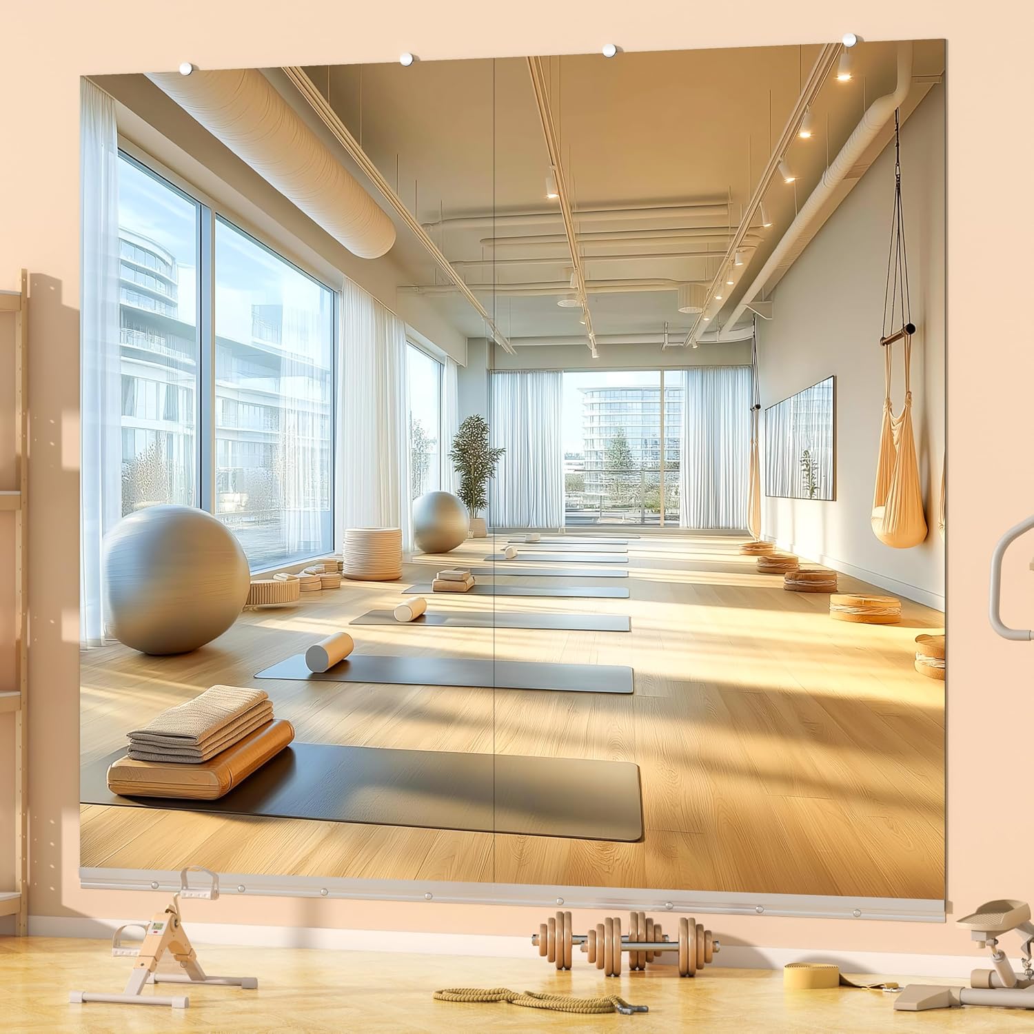 Hasipu Large Frameless Yoga Mirror KM-YOGA-R