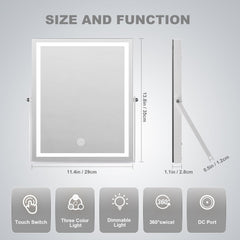Hasipu Vanity Mirror with Backlit Details