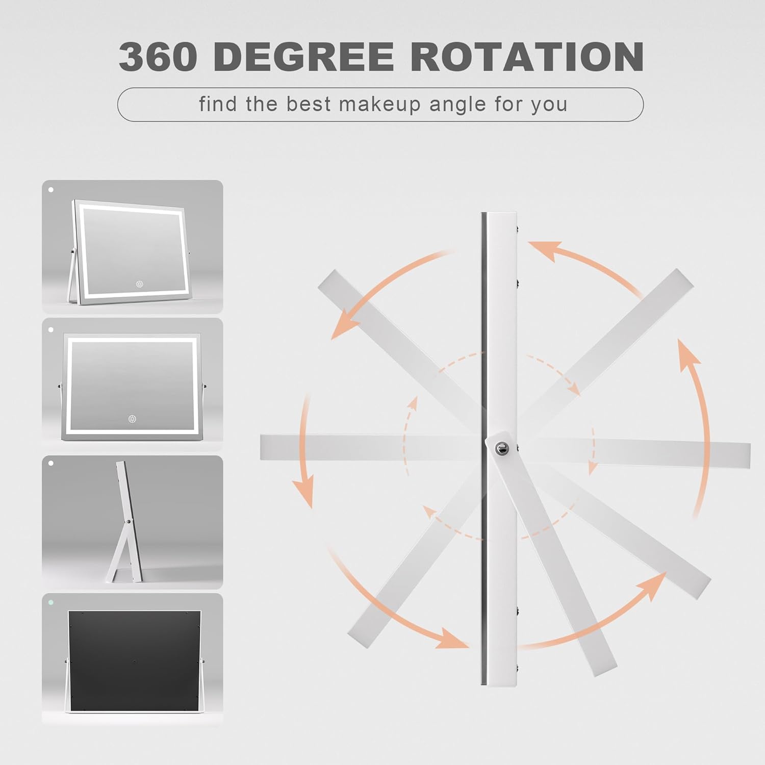 Hasipu Vanity Mirror with Backlit Details