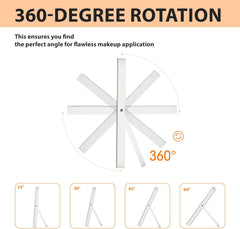 HASIPU Vanity Mirror with Lights, LED Makeup Mirror, Backlit