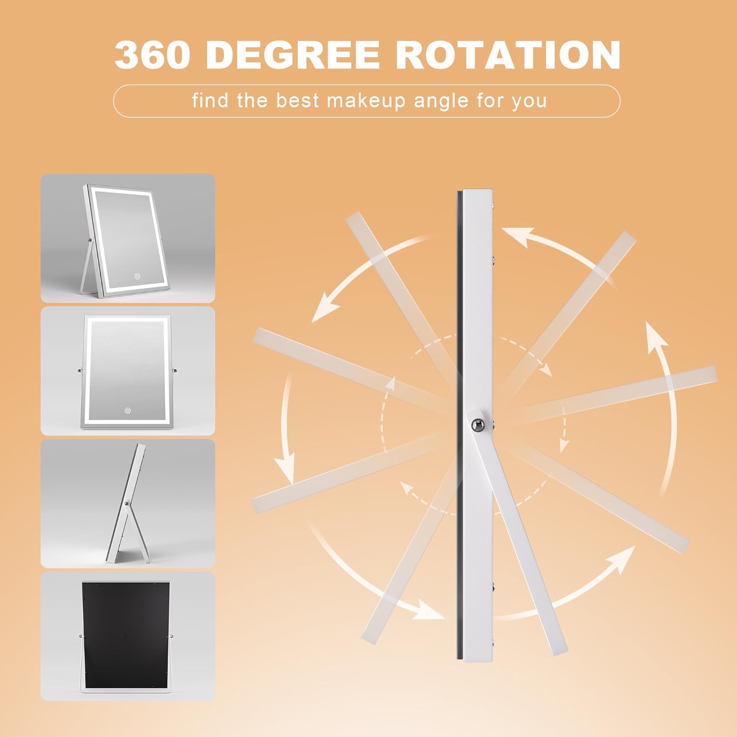 Hasipu Vanity Mirror with Backlit Details