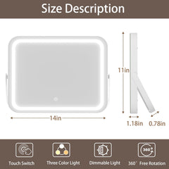 HASIPU Vanity Mirror with Lights, LED Makeup Mirror, Backlit