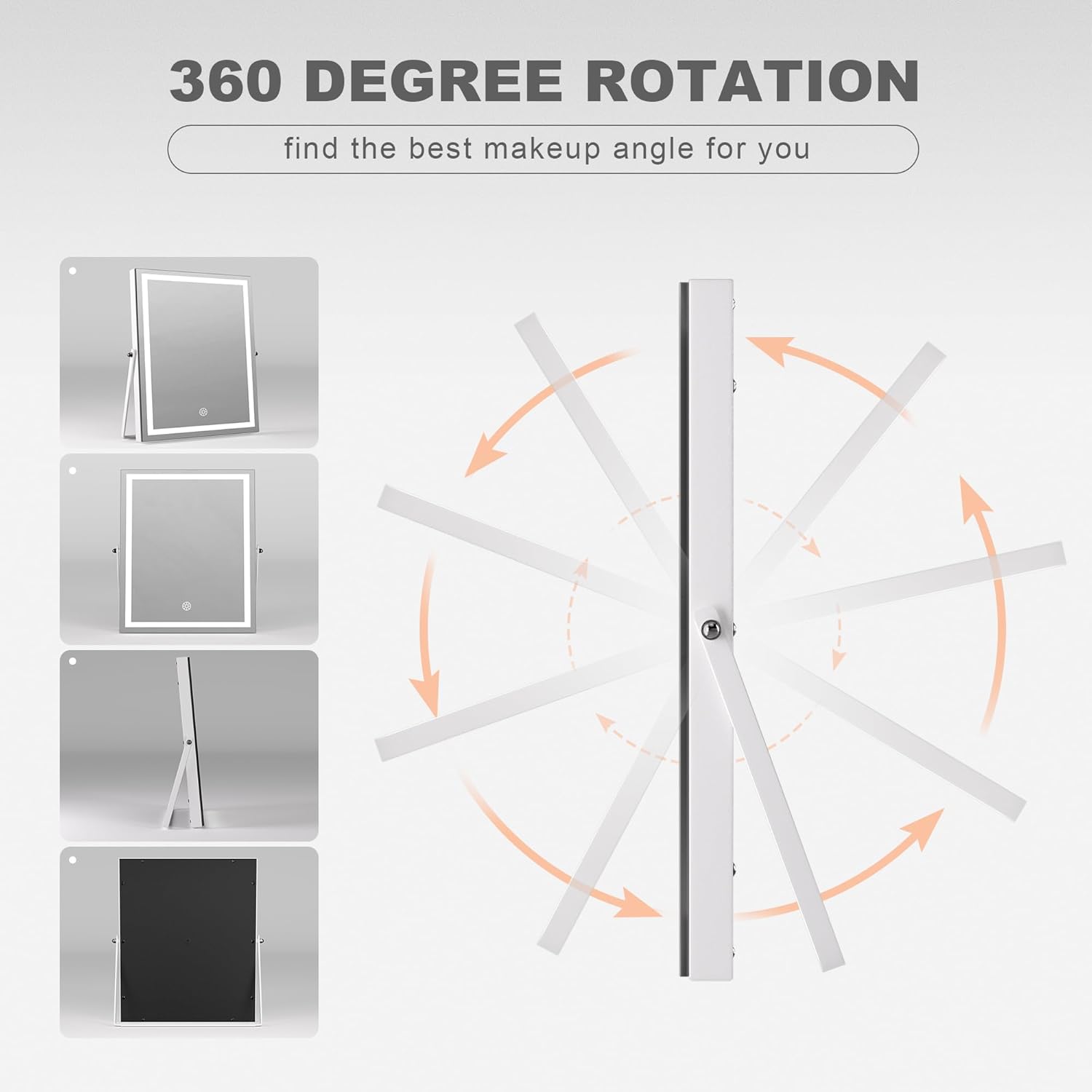 Hasipu Vanity Mirror with Backlit Details