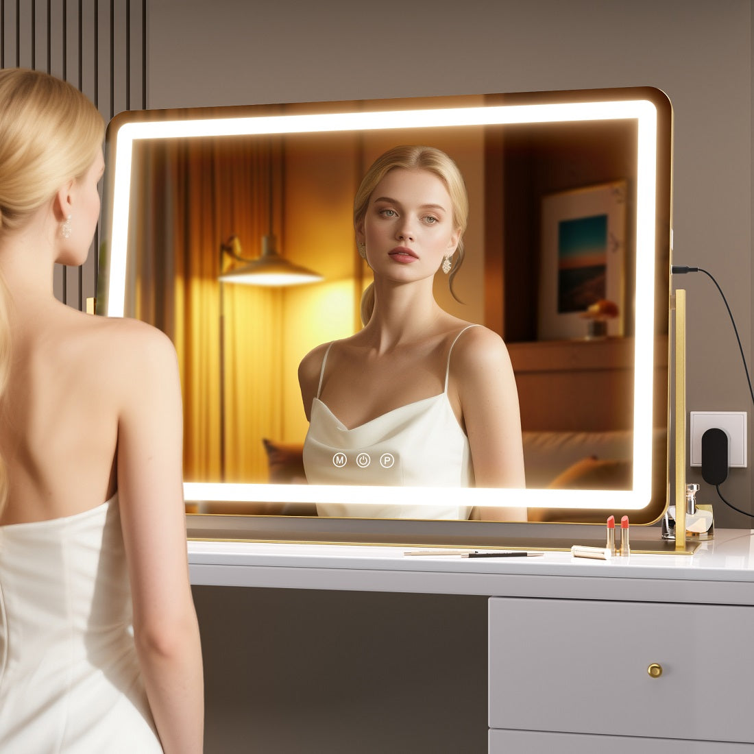 Hasipu LED Makeup Mirror, Vanity Mirror with Lights ZBW9001S