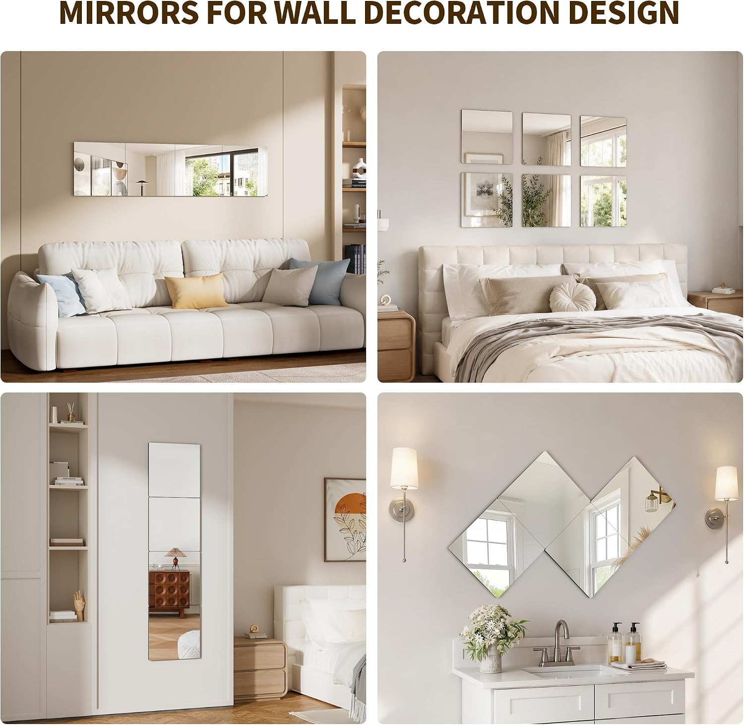 Hasipu Frameless Wall Decorative Glass Mirror KM-WALL