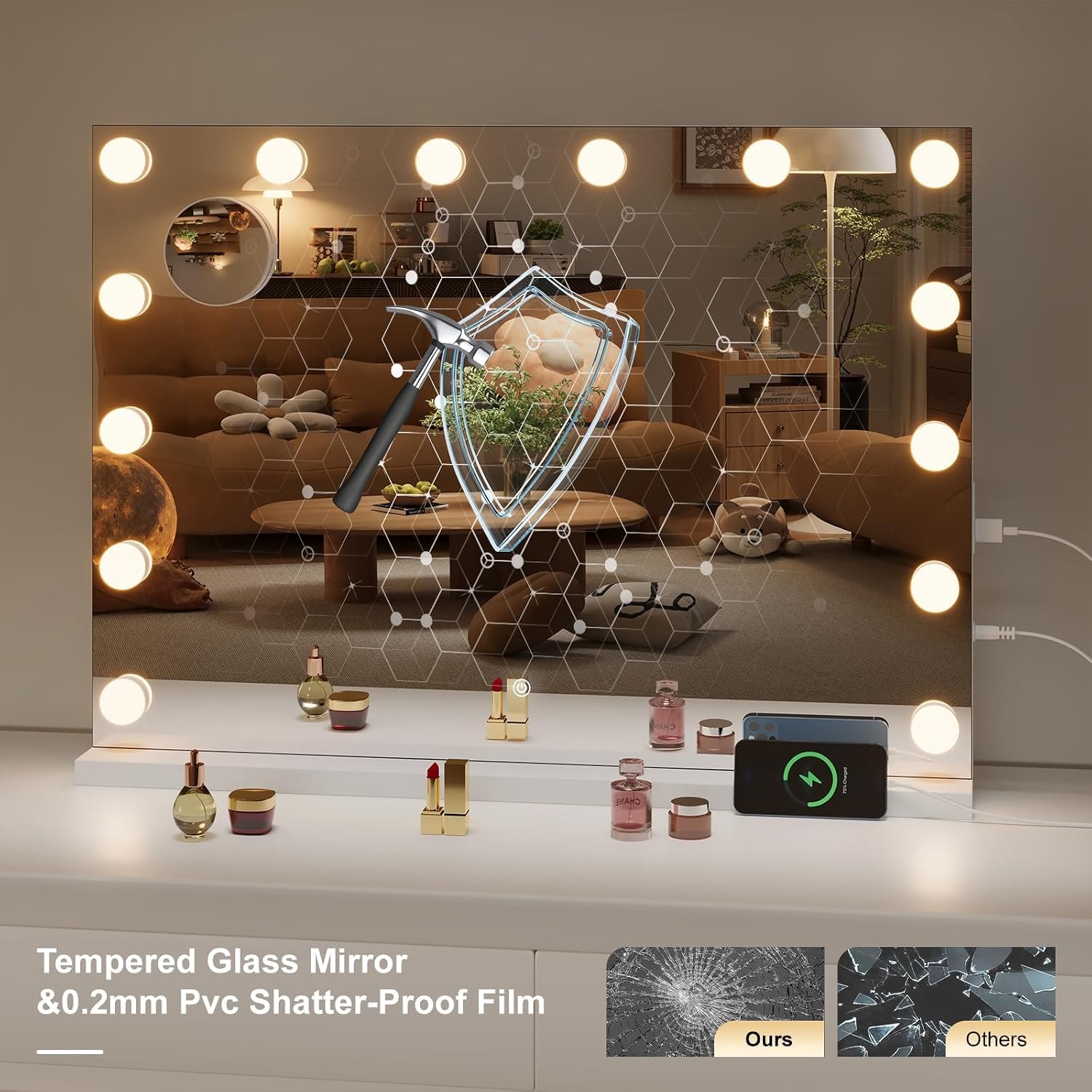 Hasipu Hollywood Vanity Makeup Mirror HA-KM-HLW1