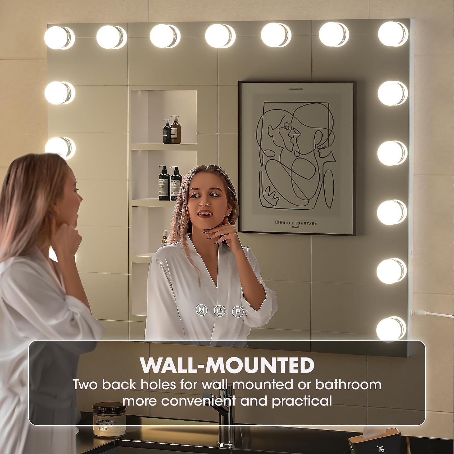 Hasipu LED Vanity Makeup Hollywood Mirror HLW010S