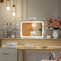 HASIPU Vanity Mirror with Lights, LED Makeup Mirror, Backlit