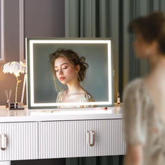 HASIPU Vanity Mirror with Light, LED Makeup Mirror, Bluetooth