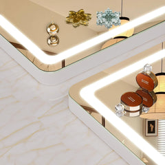 HASIPU Vanity Mirror with Light, LED Makeup Mirror, Round White