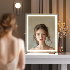 HASIPU Vanity Mirror with Light, LED Makeup Mirror, Bluetooth