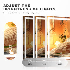 HASIPU Vanity Mirror with Light, LED Makeup Mirror, Bluetooth