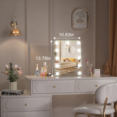 HASIPU 11/12 Bulbs Hollywood Vanity Mirror with Lights, LED Makeup Mirror