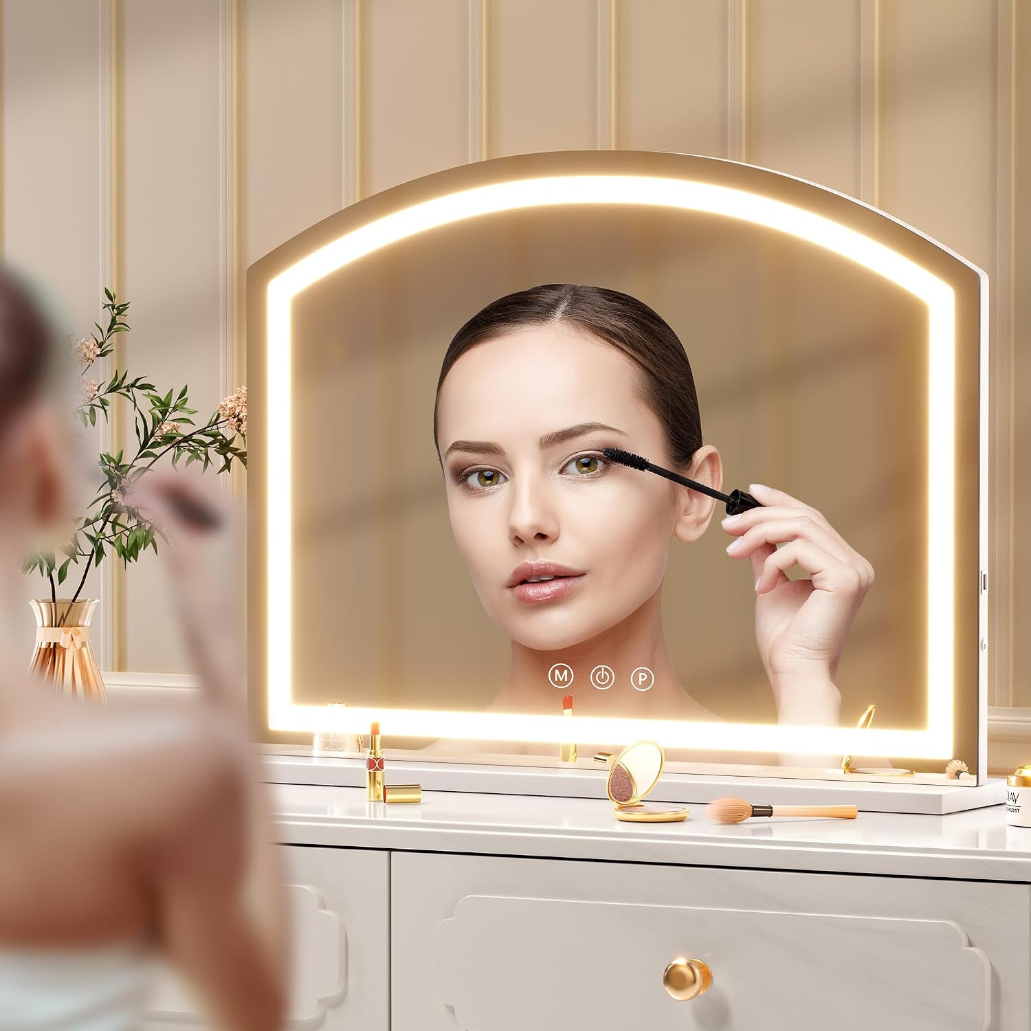 Hasipu Arched LED Vanity Mirror with Lights HZ023