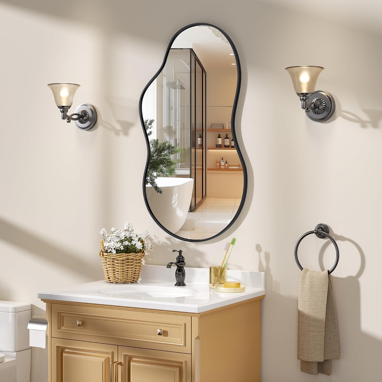 Hasipu Asymmetrical Irregular Mirror KM-BGZ66116