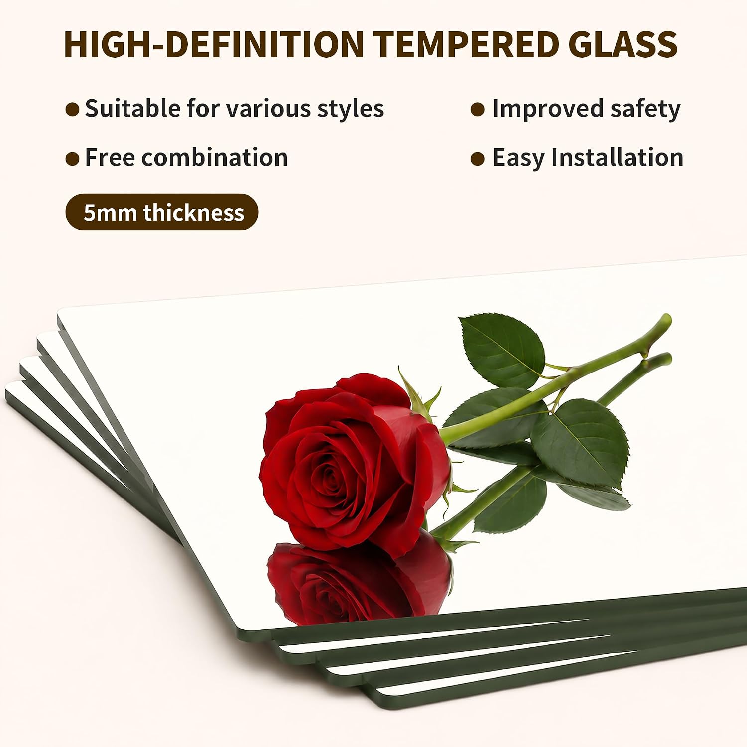 Hasipu Frameless Wall Decorative Glass Mirror KM-WALL