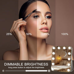 HASIPU 11/12 Bulbs Hollywood Vanity Mirror with Lights, LED Makeup Mirror