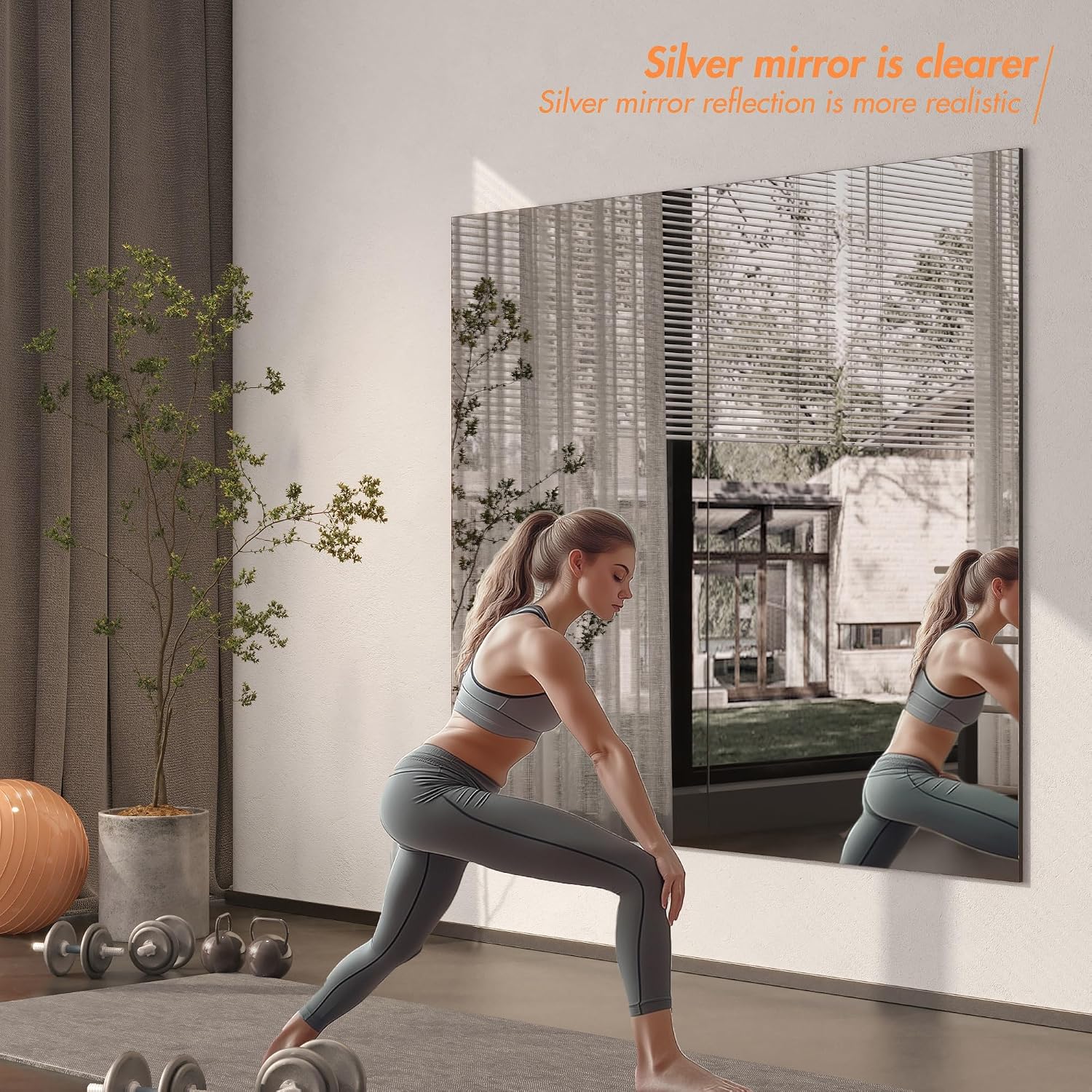 Hasipu Large Frameless Yoga Mirror KM-MIR-R