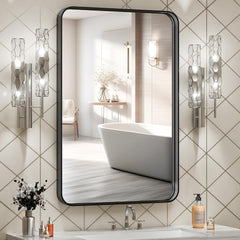 HASIPU Bathroom Mirror, Wall Makeup Mirror, Vanity Mirror for Bathroom