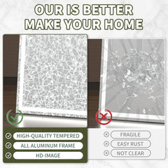 HASIPU Full Length Mirror, LED Door Mirror, Lighted Mirror, Round White