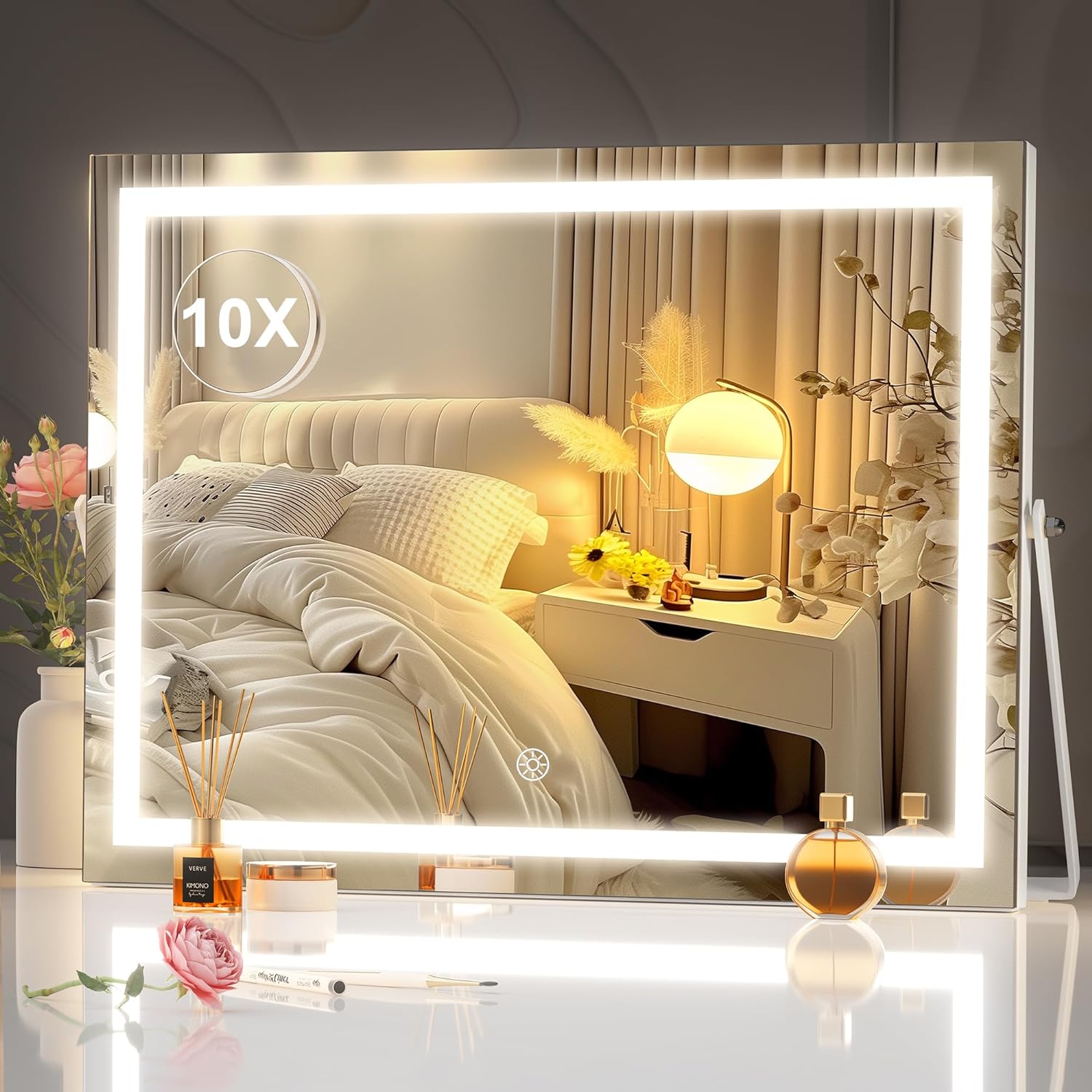 Hasipu Vanity Mirror with Backlit Details
