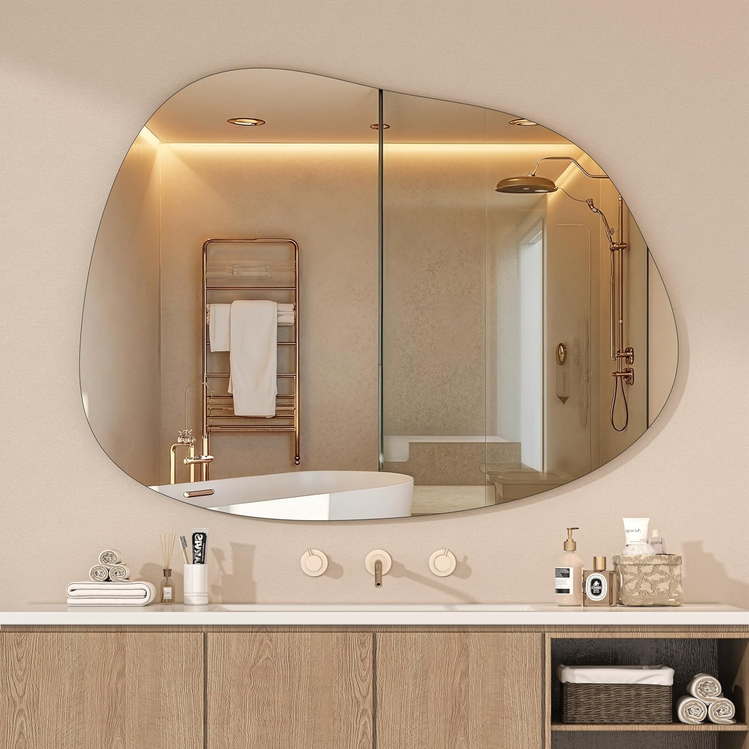Hasipu Irregular and Frameless Mirrors KM-BGZ10176