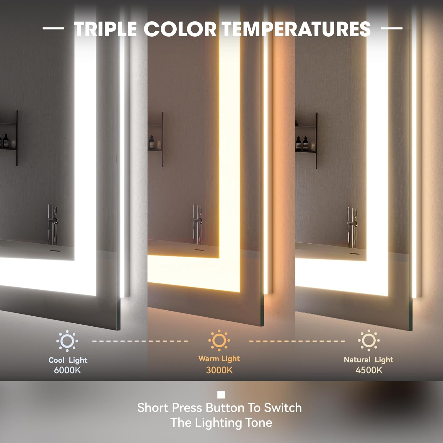 Hasipu Arch LED Bathroom Mirrors with Light KM-SXYS
