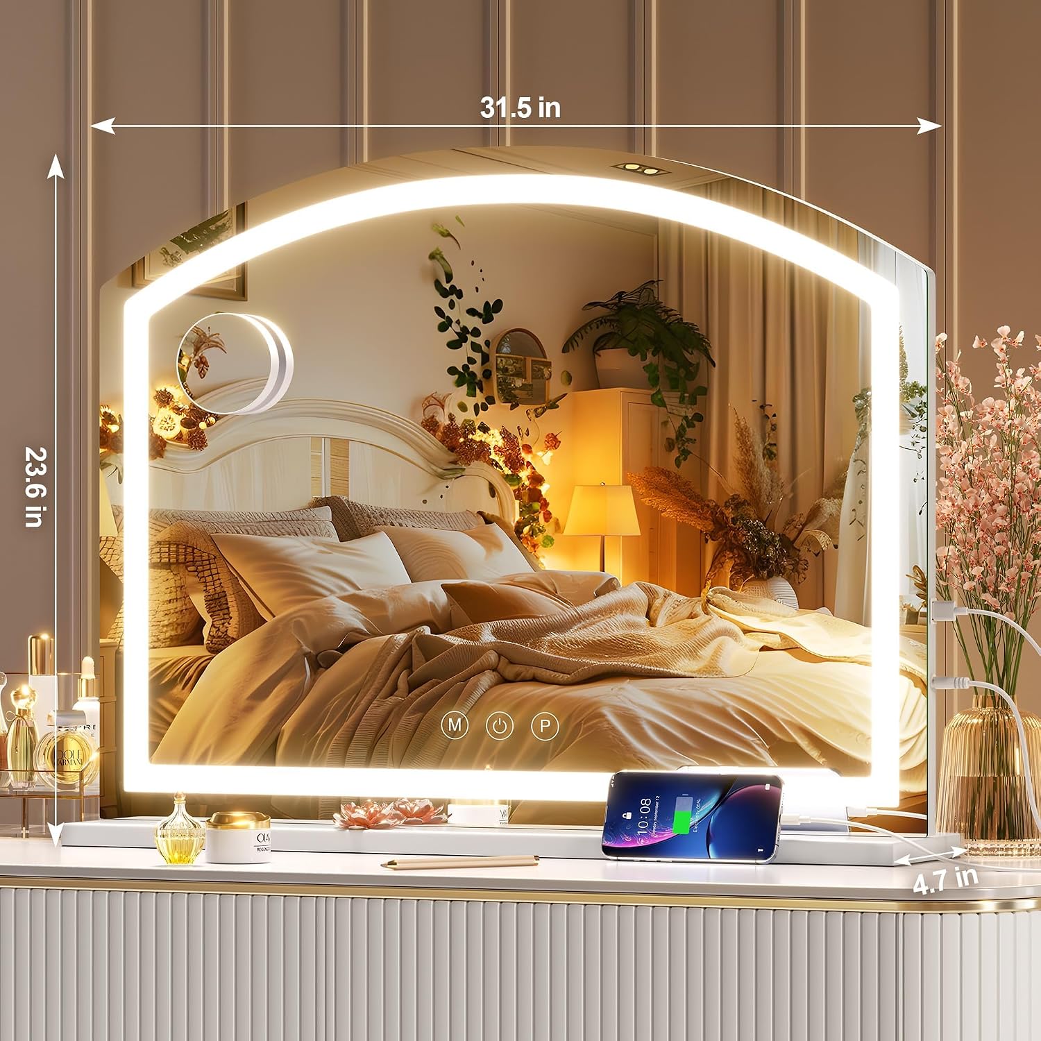 Hasipu Arched LED Vanity Mirror with Lights HZ023
