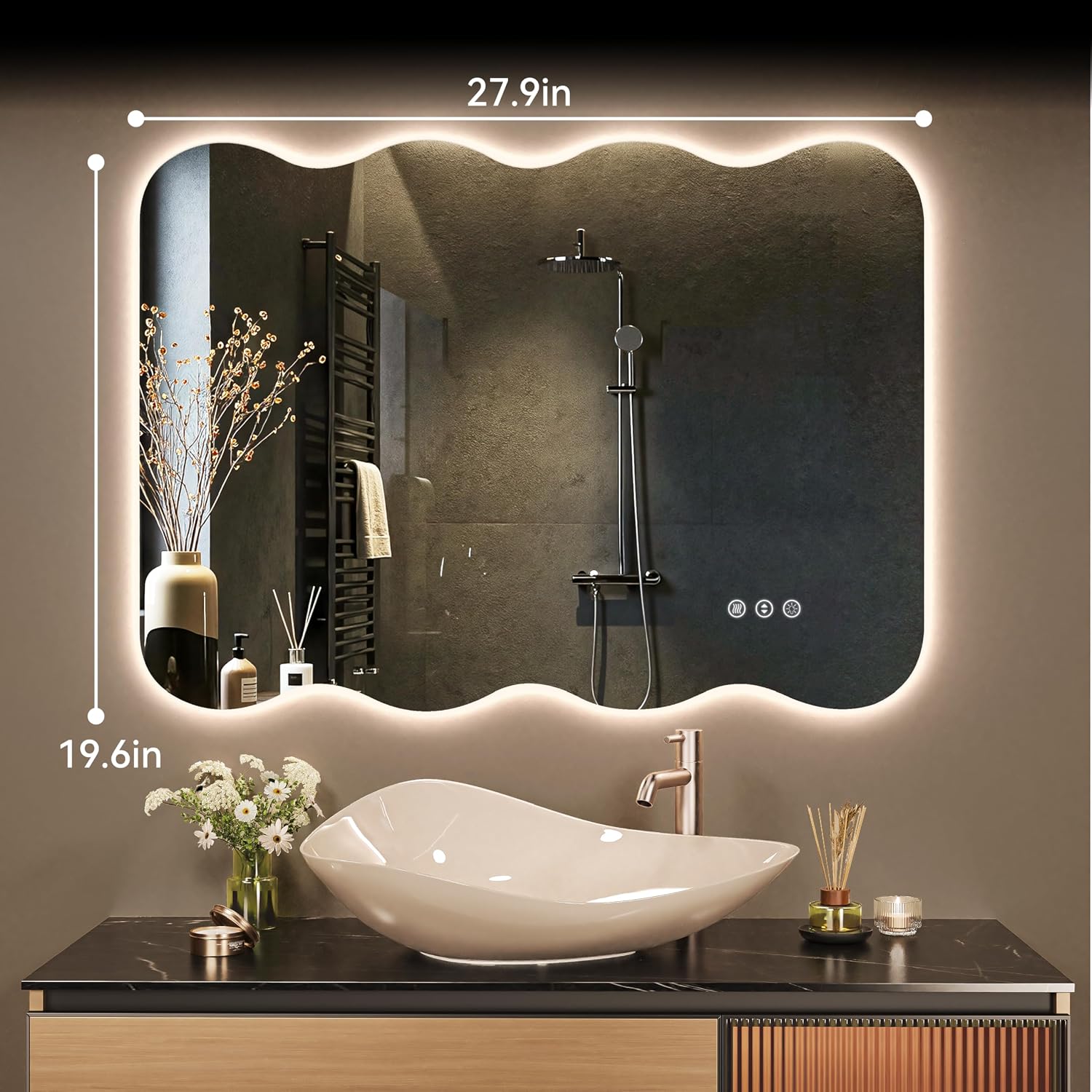 Hasipu Decorative Wall Mirror KM-QJ-WAVE