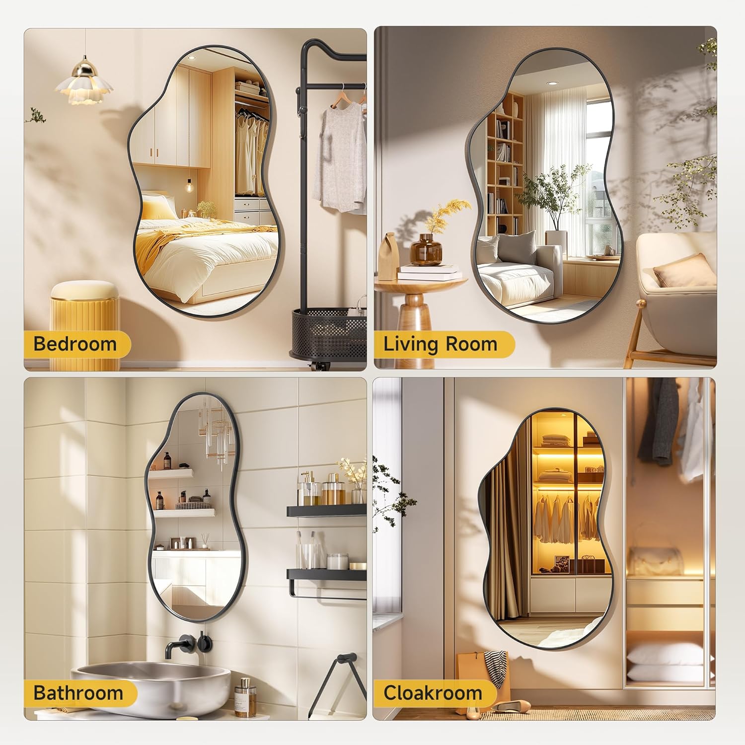 Hasipu Asymmetrical Wall Irregular Mirror KM-BGZ5090