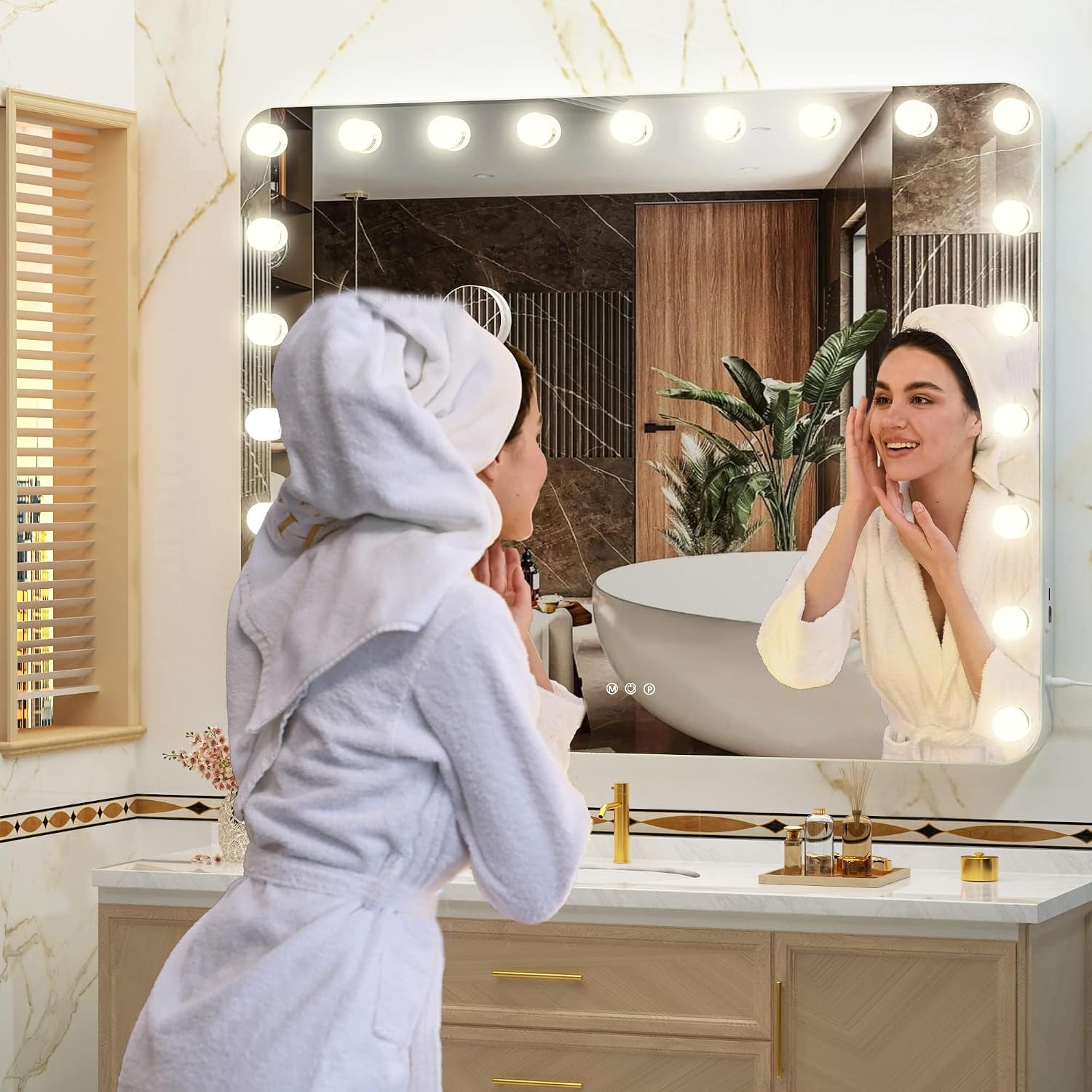 Hasipu Vanity Makeup Hollywood Mirror with 21 Dimmable Bulbs HA-KM-HLW1