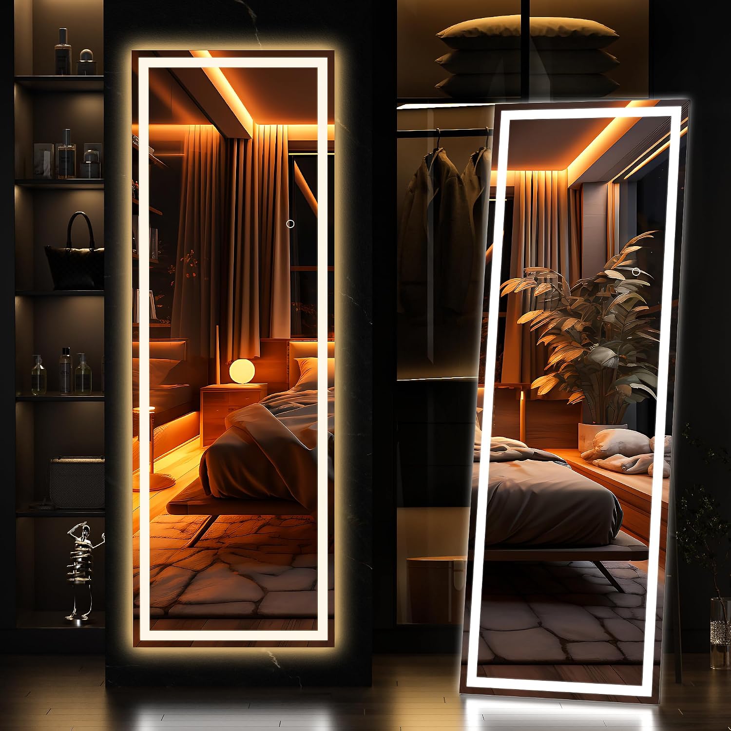 Hasipu LED Full Length Mirrors with Light KM-LED14140