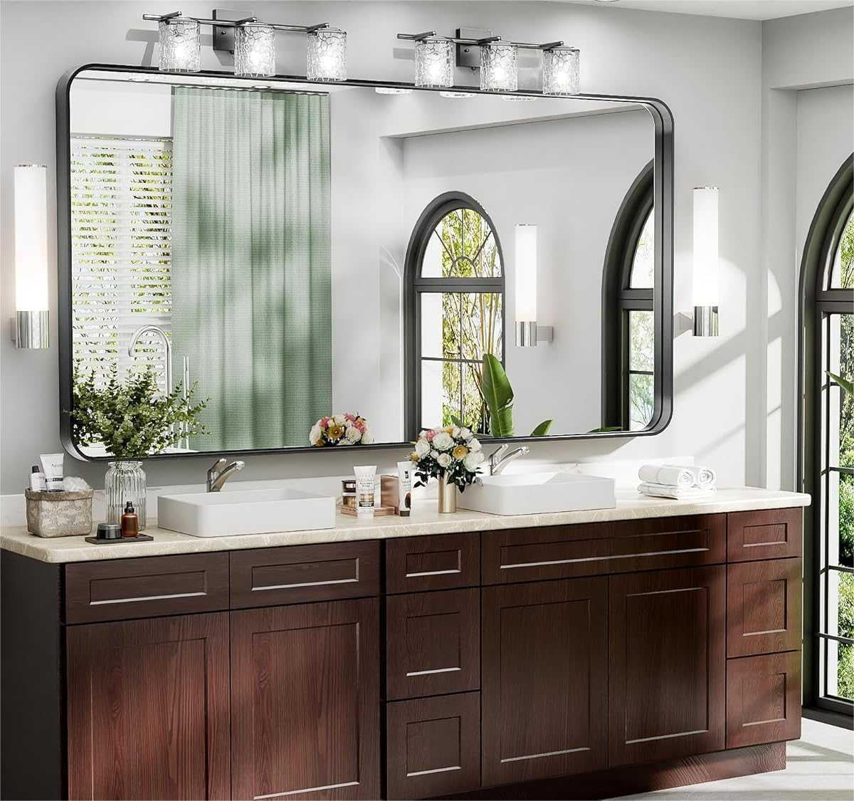 HASIPU Bathroom Mirror, Wall Makeup Mirror, Vanity Mirror for Bathroom